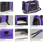 Large Cat Carriers Dog Carrier Pet Carrier for Large Cats Dogs Puppies up to 25Lbs, Big Dog Carrier Soft Sided, Collapsible Travel Puppy Carrier - Large - Purple