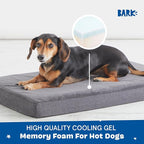 Barkbox Orthopedic Dog Bed with Memory Foam, Premium Comfort for Dogs and Puppies, Dog Beds for Joint Relief and Restful Sleep, Durable and Easy to Clean - Grey, Medium