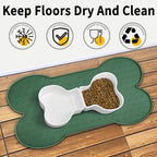 Dog Food Mat Anti-Slip Silicone Dog Bowl Mat Thicker Pet Placemat Waterproof Cat Feeder Pad with Raised Edge Puppy Kitten Feeding Mats Suitable Small Medium-Sized Dogs Cats Eating Tray