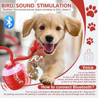 Interactive Dog Toys, [2025 Newly Upgraded] Interactive Dog Ball for Medium/Large Dogs, Automatic Moving Dogs Toy Wicked Ball for Boredom & Training, Play Music, USB Rechargeable(Red)