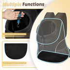 WOYYHO Pet Dog Carrier Backpack Small Dog Front Backpack Ventilated Dog Carrier Back Pack with Storage Pockets, Adjustable Straps & Safety Belt for Travel Hiking Outdoor(Size L: 10-14 lbs, All Black)