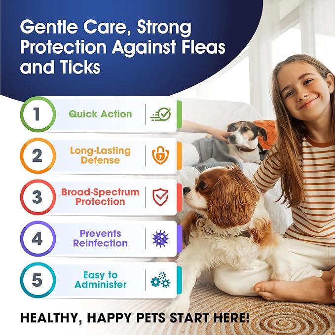 Say Good Bye to Flea and Ticks in Dogs & Cats Defender - Include 3ml Dropper with Cap