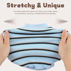Dog Shirt, Pet Clothes for Chihuahua, Yorkie Teacup Costumes Striped, Small Dogs Sleeveless Tank Top Vest, Breathable Cotton Puppy T-Shirt, Cat Apparel Outfit (Blue, L)