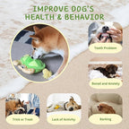 Interactive Dog Toys, Durable Chew Squeaky Tug of War Toys for Large Medium Small Dogs, Snuffle Puppy Toy for Teeth Cleaning, 2 in 1 Puzzle Toy, Birthday Gift -Turtle