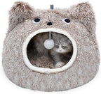 CATISM Cat Bed, Cat Beds for Indoor Cats, Cat Cave, Cat Cave for Indoor Cats, Cat Bed Cave, Large Cat Beds, Cozy Hooded Cat Bed with Soft Cushion, Removable Washable Cat Beds