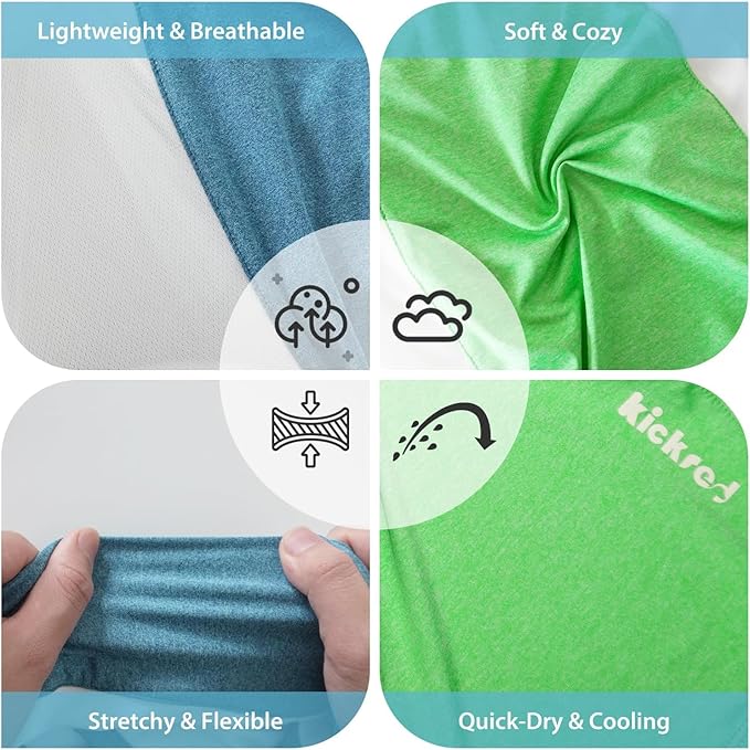 2 Pack Dog Shirts, Breathable Dog Clothes, Summer Sun Protection Pet Sleeveless Vest, Lightweight Stretchy Tank Top T-Shirts for Large Medium Dogs, Green White+Blue White (2XL)