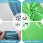 2 Pack Dog Shirts, Breathable Dog Clothes, Summer Sun Protection Pet Sleeveless Vest, Lightweight Stretchy Tank Top T-Shirts for Large Medium Dogs, Green White+Blue White (2XL)