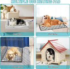 Dog Heating Pad, Heat Mat for Puppies, Waterproof Pet Heater, Whelping Heat Pad, Dog Beds for Indoor Dogs (Grey, 28x18 in)