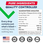 STRELLALAB Fish Oil for Dogs & Cats - Natural Omega-3 - Skin & Coat Support - Liquid Food Supplement for Pets - Natural EPA + DHA Fatty Acids for Joint Function, Immune & Heart Health 16oz - Pollock