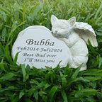 Personalized Cat Headstone,Custom Engraved Pet Memorial Stone for Cats, Durable Resin Cat Grave Marker with Heartfelt Designs,Memorial Gift for Cat Lovers
