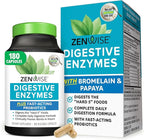 Zenwise Health Digestive Enzymes for Gut Health & Bloating Relief - Multi Enzymes Digestion Supplement with Probiotics, Bromelain & Papaya for Digestive Health Support - Men & Women - 180 Count