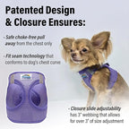 Doggie Design Dog Harness - No Choke Dog Harness, Dog Vest, Mesh Polyester, Pet Harness, Simple Step in and Go Design - Paisley Purple