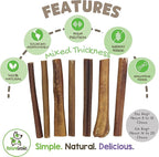 Nature Gnaws Bully Sticks for Dogs 5-6" (1Lb) - Mixed Thickness - Long Lasting for Aggressive Chewers and Large Dogs - Natural Beef Dog Chew Bones