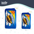 Huxley & Kent Funny Dog Toy w/Squeaker – Power Plush Squeaky Dog Toys for Small, Medium & Large Dogs – Soft Stuffed Animal for Indoor Play & Fetch - Snoreo Cookies, Large