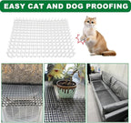 10 Pack Cat Scat Mat – 17 x 14 Inch Flexible Plastic Spike Mats, Cat Deterrent Pad for Indoor Outdoor Furniture & Garden Use, Keep Cats Out of Yard (White)