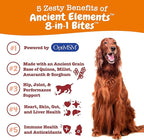 Zesty Paws Dog Multivitamin, Chewable Dog Vitamins and Supplements for Hip & Joints, Skin & Coat, Omega 3 Fish Oil for Dogs- Senior & Puppy Multivitamin - Bison- 90ct