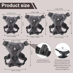 Wanheart cat Chest Harness and Leash, Anti-Escape Adjustable Soft mesh cat Leash and Chest Harness Set for All Types of Cats cat Vests (Grey, 6.6-9.9lb)