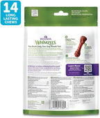 WHIMZEES Wellness Daily Brushzees Dog Dental Treats, Natural Chews, Small Size Stick, (14 Count)