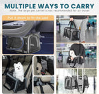 Petsfit Cat Carrier Small Dog Carrier, Lightweight Portable Soft Pet Carrier for Large and Medium Cats, 5-Sided Breathable Mesh, Escape Proof and Auto-Safe, Sturdy Structure