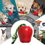 LiuMelinda Dog Chew Toys for Aggressive-Chewers - Indestructible Dog Toy for Aggressive Chewer，Tough Chew Toys for Dogs (Rubber Red Apple)