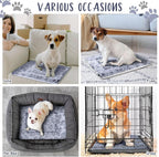 2 Pack Self Warming Cat Mat Self Heating Cat Pad Cat Bed Reversible Machine Washable Reflects Body Heat Warm Thermal Pet Pad Crate Blanket for Feral and Indoor Cat (Dog Paw,21" X 14")