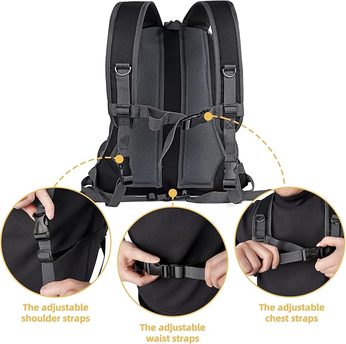 WOYYHO Pet Dog Carrier Backpack Small Dog Front Backpack Ventilated Dog Carrier Back Pack with Storage Pockets, Adjustable Straps & Safety Belt for Travel Hiking Outdoor (Size S: 2-4.5 lbs, Blue)