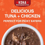 KOHA Poké Bowl Tuna & Chicken Entree in Gravy for Cats, 12-Pack of 3oz Pouches