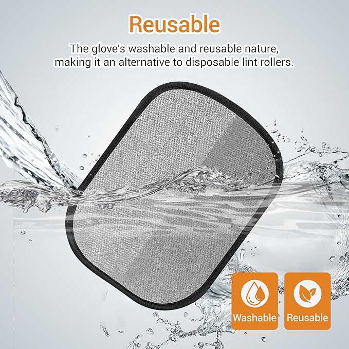 2 Pcs Pet Hair Removal Glove for Cats & Dogs, Five-Finger Electrostatic Pet Hair Gloves, Reusable Pet Hair Removal Tools,Cat & Dog Hair Remover for Couch, Suitable for, Bed Sheets, Clothes, Carpets