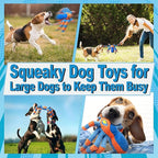 LEGEND SANDY Dog Toys for Aggressive Chewers, Large Dog Toys to Keep Them Busy, Interactive Pet Toys, Squeaky Puppies Toys, Tug of War Puppy Toy, Crinkle Doggeis Toy