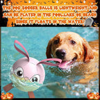 QDAN Rabbit Dog Toys Soccer Ball with Straps, Easter Day Dog Toys for Medium Small Dogs (6 Inch)