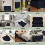 2Pack Total 78.7"x15.8" Cat Scratch Mat for Cat Couch Furniture and Wall Protector | Trimmable Self-Adhesive Carpet Climb Cat Scratcher for Covering Cat Tower and Replacement Pads (Blue)