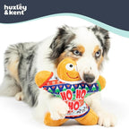 Huxley & Kent Funny Dog Toy w/Squeaker – Holiday Power Plush Squeaky Dog Toys for Small, Medium & Large Dogs – Soft Stuffed Animal for Indoor Play & Fetch - Ugly Sweater G-Man, Small