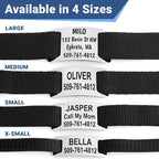 GoTags Dog Collar with Personalized Nameplate, Adjustable Dog Collar with Custom Engraved Slide On Pet ID Tag in Stainless Steel, Silent, No Noise Dog Tag Small to Large Unique Colors