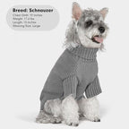 cyeollo Dog Sweater Knitwear Pullover Sweaters with Leash Hole Turtleneck Fall Winter Dog Clothes Sweaters for Large Dogs, Grey XXXL