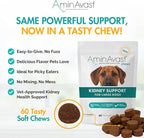 AminAvast Dog Kidney Supplement - Supports Natural Kidney Function - Promotes Health & Vitality of Aging Kidneys - Pet-Friendly, 1000mg (60 Chews)