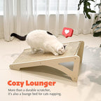 PETKARAY Cat Scratcher, Sisal Cat Scratching Ramp, L Shape Scratch Pad for Indoor Kitty, 27" Wall Furniture Protector with Mouse Toy