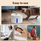 LIFFY Small Pet Water Fountain 2.6L Automatic Water Dispenser for Cats Dogs | Quiet Pump, BPA-Free Plastic, Energy-Saving | Continuous Fresh Flow with Easy-Clean Design & Multi-Layer Filtration