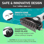 Maxpower Planet Pet Grooming Brush - Double-Sided Undercoat Rake for Dogs and Cats, Extra Wide, Reduces Shedding by 95%, White