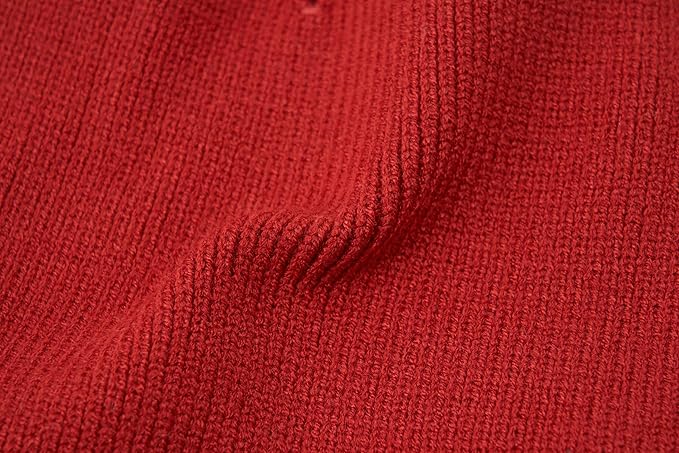 Lanyarco Burgundy Red Knitted Dog Sweater Dress, Plaid Dog Winter Clothes for Small Dogs Girl, Chihuahua Christmas Sweater, Maltese Cat Apparel, Red, X-Small (XS)