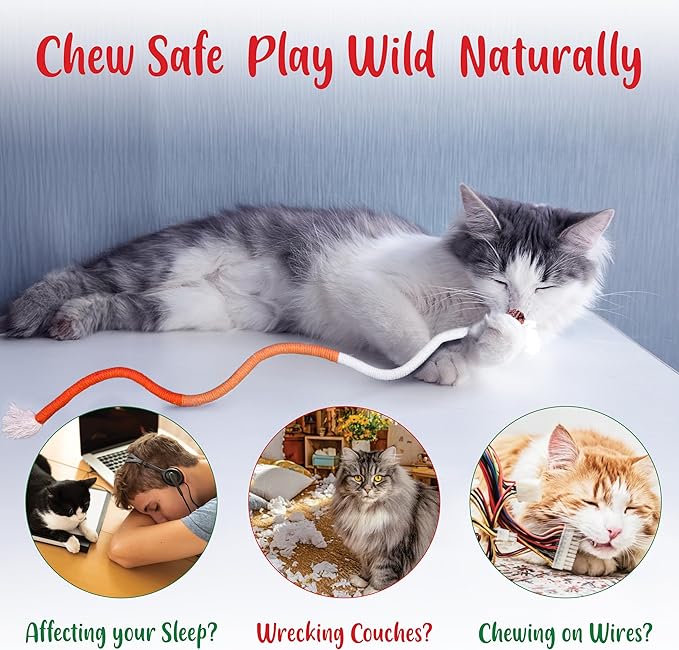 6 PCS Cat Chew Ropes & Silvervine Sticks, Cat Chew Toy Gale Fruit & Raffia for Stress and Anxiety Relief, Enrichment and Play, Kitten Teething Toys, Transfer Chewing from Wires to Cotton Rope