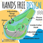 Pet Sling Carrier - Small Dog Puppy Cat Carrying Bag Purse Pouch - for Pooch Doggy Doggie Yorkie Chihuahua Baby Papoose Bjorn - Hiking Travel Front Chest Body Holder Pack to Wear (Green)