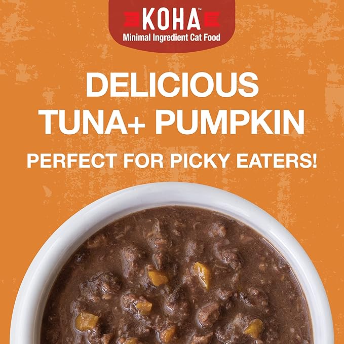 KOHA Poké Bowl Tuna & Pumpkin Entree in Gravy for Cats, 12-Pack of 3oz Pouches