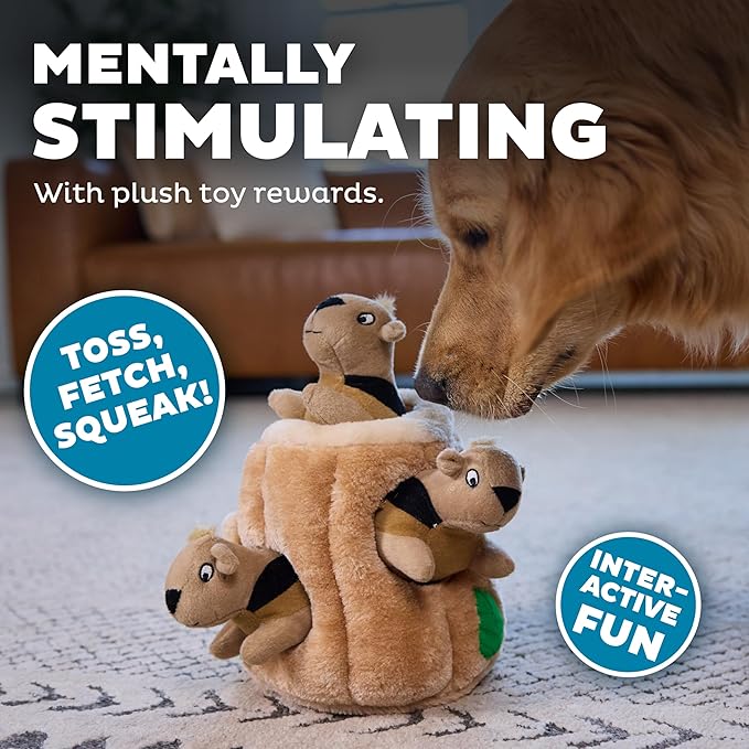 Outward Hound Hide A Squirrel Plush Dog Toy Puzzle, Large