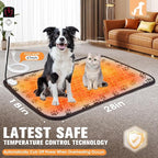Pet Heating Pad, Upgraded Dog Cat Heating Pad, Outdoor & Indoor Heating Pad for Cats, Waterproof Self Dog Heating Pad with 9 Adjustable Temperature, Electric Pet Heating Pads for Cats and Dogs