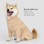 cyeollo Dog Sweater Turtleneck Knitted Sweaters with Sleeve Fall Winter Dog Clothes Sweaters for Small Dogs, Beige M