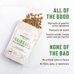 Rocco & Roxie Hairball Treatment for Cats, Cat Hairball Remedy, Crunchy Treats for Cats with a Creamy Center, Furball Control, Chicken Flavored Hair Ball Relief for Cat, Made in USA, Over 300 Chews