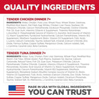 Hill's Science Diet Adult 7+, Senior Adult 7+ Premium Nutrition, Wet Cat Food, Variety Pack: Chicken; Tuna Stew, 2.8 oz Pouch Variety Pack, Case of 12