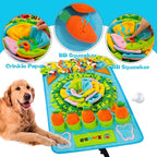 Pet Snuffle Mat for Dogs Sniff Mat Nosework Feeding Mat Slow Feeder Interactive Dog Puzzle Toys for Training and Stress Relief Encourages Natural Foraging Skills (31''x19''（Blue）)