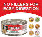 KOHA Pure Shreds Beef Entrée for Cats, Single Meat Wet Cat Food, 2.8oz Cans (Pack of 24)