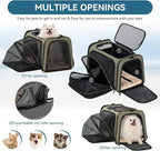 Petsfit Expandable Cat Carrier Dog Carrier, Soft-Sided Collapsible Portable Pet Carrier, 19x12x12, Green